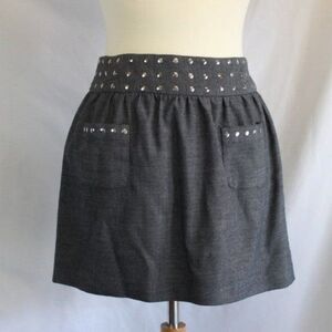 Gray Candies Studded Zip Up Skirt